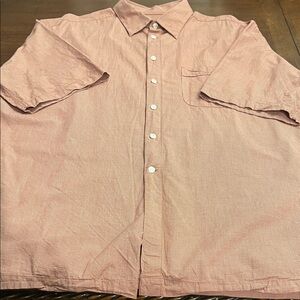 Perry Ellis Men's Button Down Shirt - Soft Red